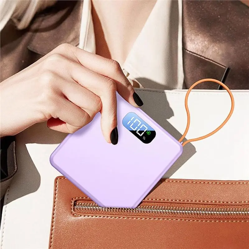 Фото A53M-Mini Безконтактный корпус для зарядного устройства Power Bank мощностью 22,5 Вт, для сборки своими руками, с отсеком для 3 аккумуляторов 21700 и кабелем питания. №2