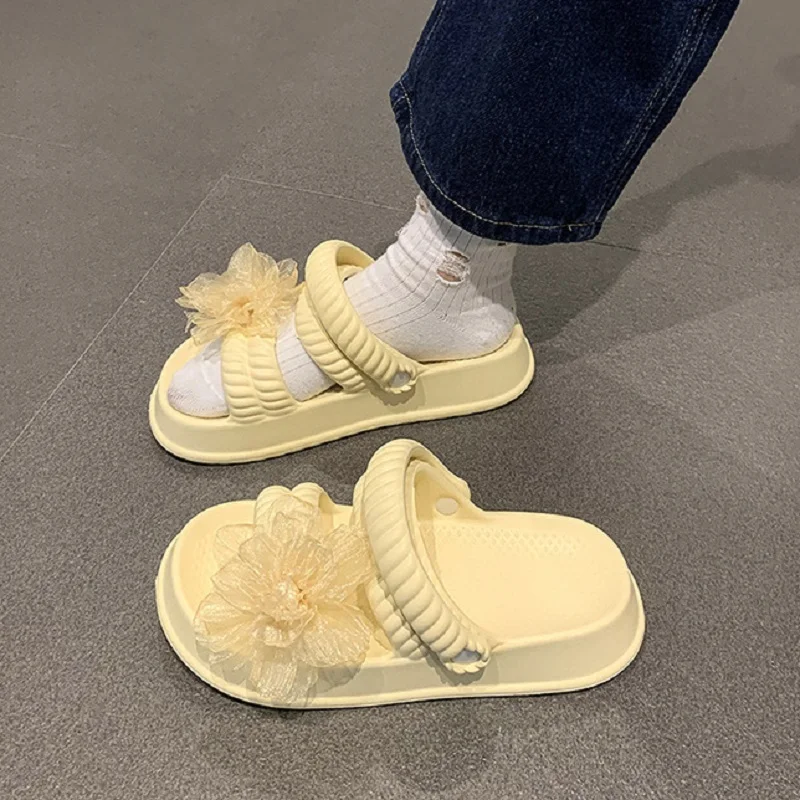

2023 Women Slippers Flat Platform Pantofle Luxury Slides New Rubber Designer Fashion PU Female Shoes Slippers Sandals Mujer