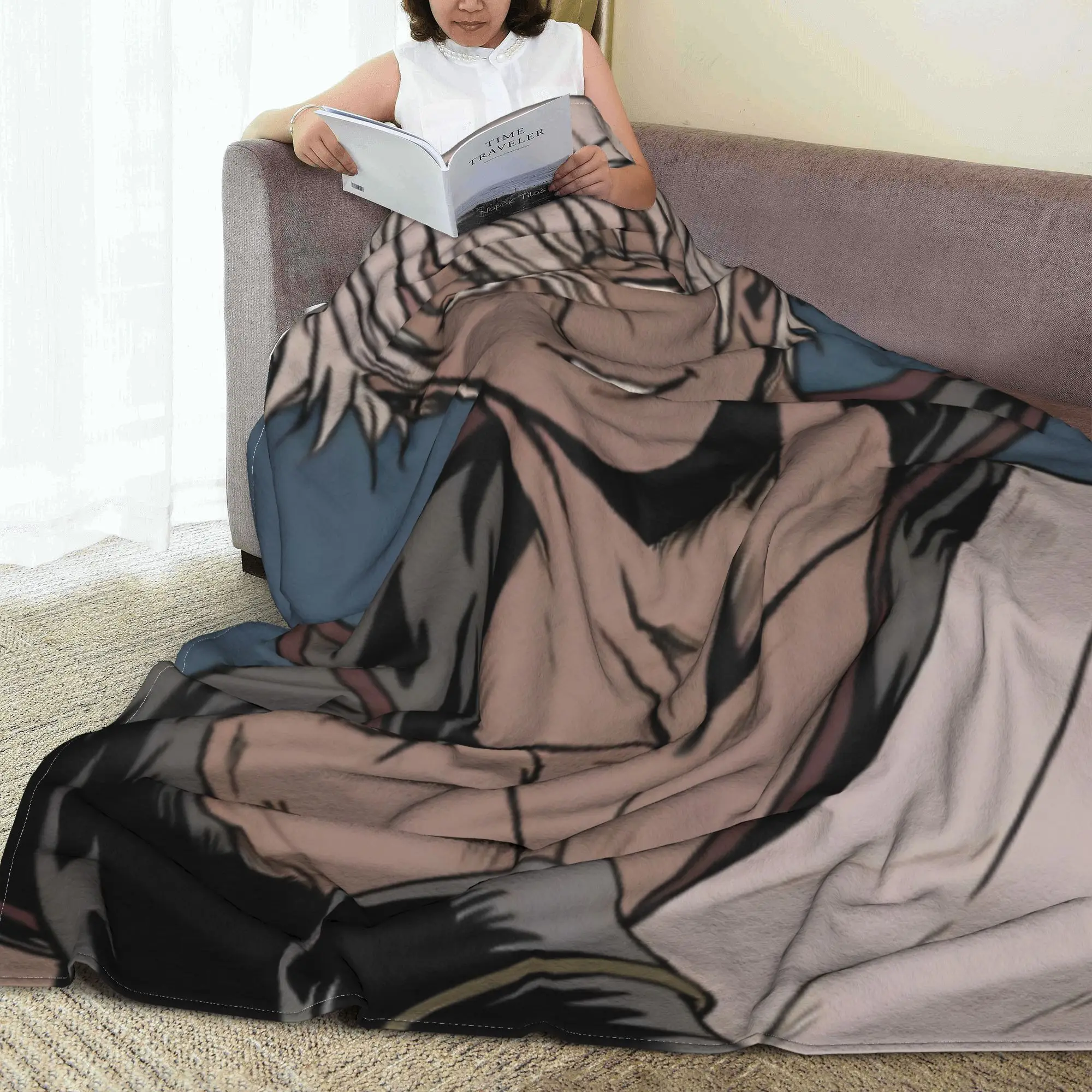 Gintama натяжение Gintoki See одеяло флисовые теплые Пледы для самолета путешествия