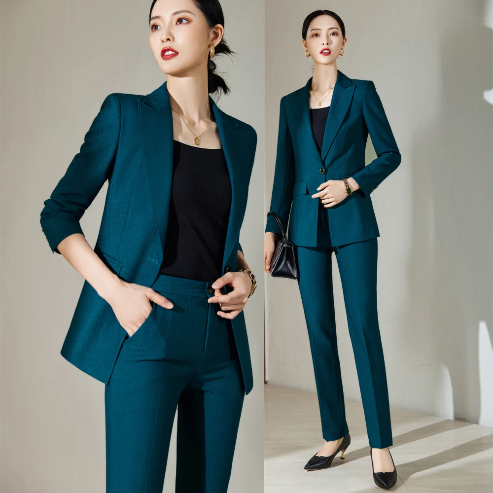 High end professional suit, female spring and autumn temperament, goddess fan, formal dress, manager's work clothes, high sense