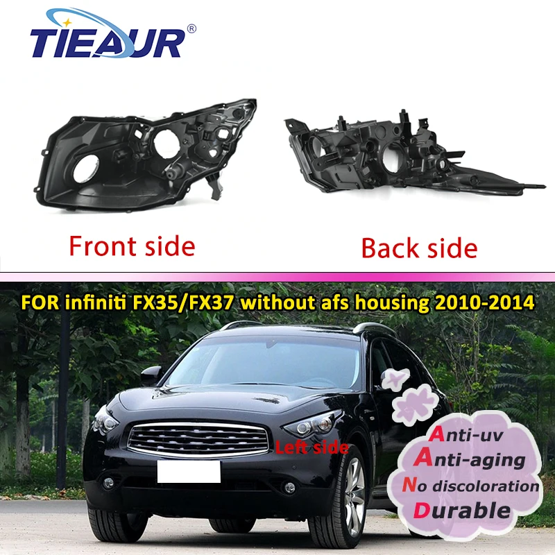 

Новый стандартный корпус для передней фары премиум-класса для Infiniti FX35 FX37 2010 2011 2012 2013 Пластиковая Задняя крышка фары