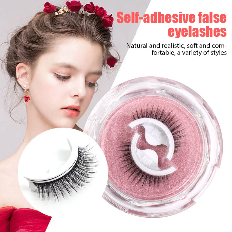 

Reusable Self-Adhesive False Eyelashes Natural Multiple Reversible Glue-free Self-adhesive Pairs of False Eyelashes Makeup Tool