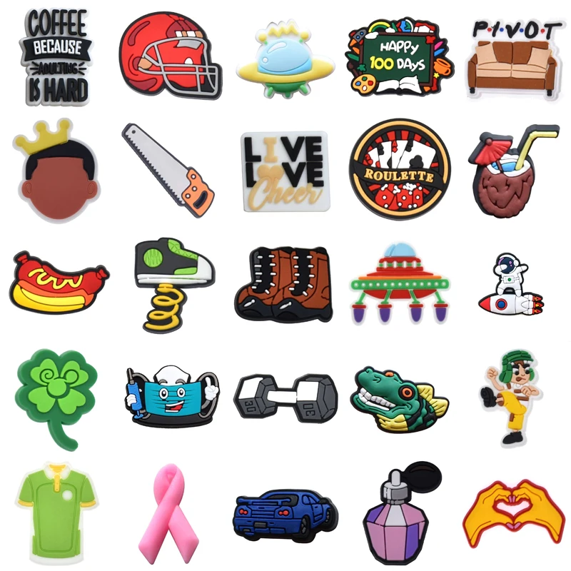 

Kids Decorations for Crocs Shoe Charms Men Women Charm Packs Gifts Boy Para Pins Girl Shoes Accessories Wholesale Bulk Set Jeans