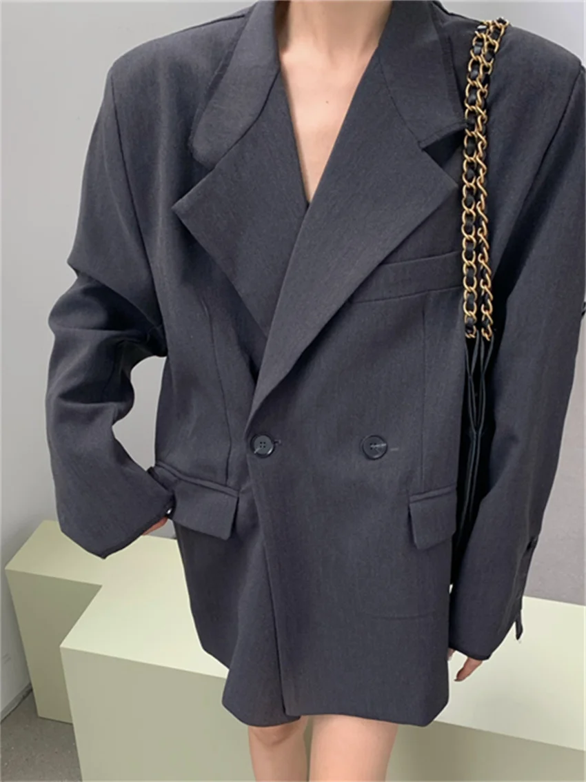 

Блейзеры HziriP в ленивом стиле, новинка, Женская Офисная свободная шикарная одежда в гонконгском стиле, осенняя облегающая винтажная Повседн...