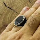 Классическое кольцо Стразы с черным овальным кристаллом для мужчин мужское обручальное кольцо для вечеринки свадьбы панк викингов модные ювелирные изделия Размер 6-13