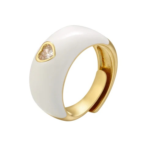 ZHUKOU Карамельное сердце кольцо для женщин