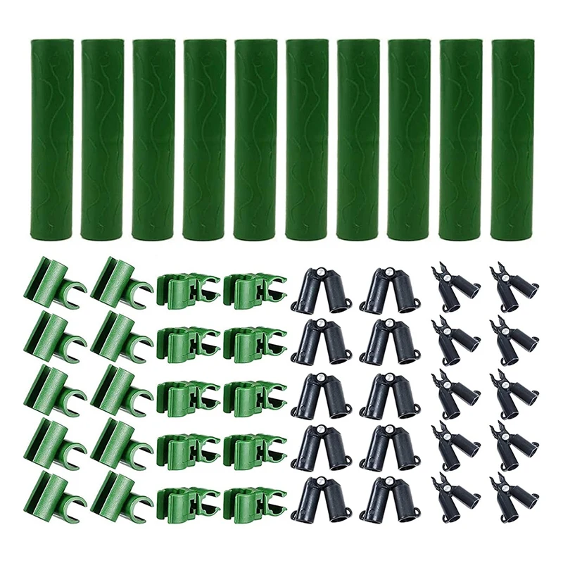 

50 Pcs Garden Stake Connectors 5 Types 0.43Inch Diameter Adjustable Plant Connector for Plant Stakes Connecting Tubes