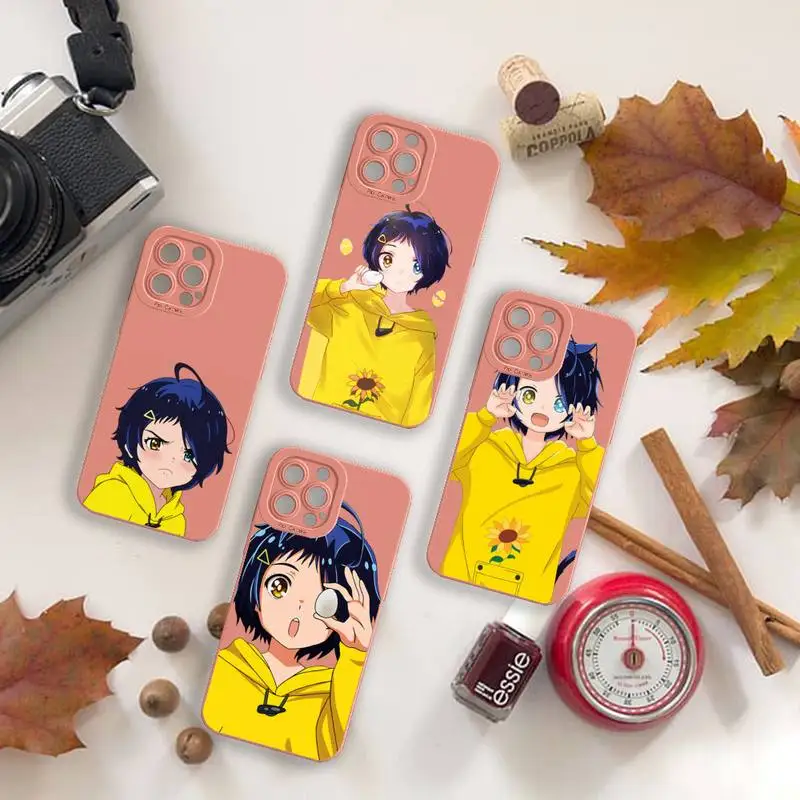 

Wonder Egg Priority Ai cute Phone Case For iPhone 13 12 11 Pro MAX Mini X XS XR 7 8 Plus Camera Lens Liquid Silicone