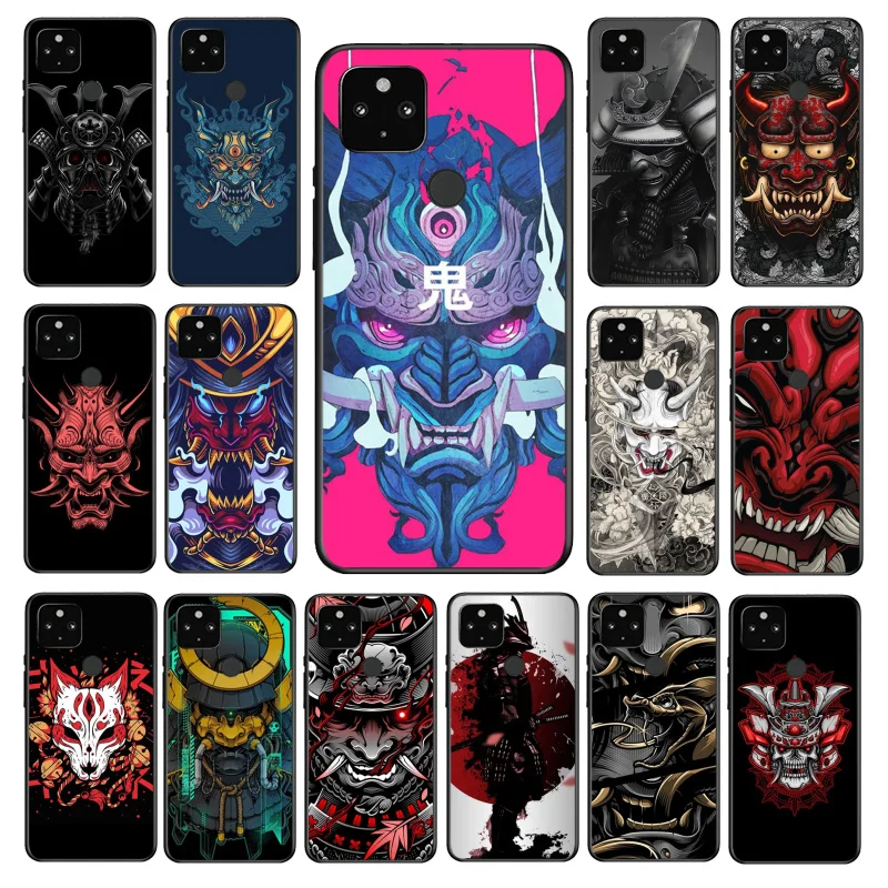 

Japanese Samurai Oni Mask Phone Case for Google Pixel 7 7Pro 6 Pro 6A 5A 4A 3A Pixel 4 XL 5 6 4 3 XL 3A 2 XL