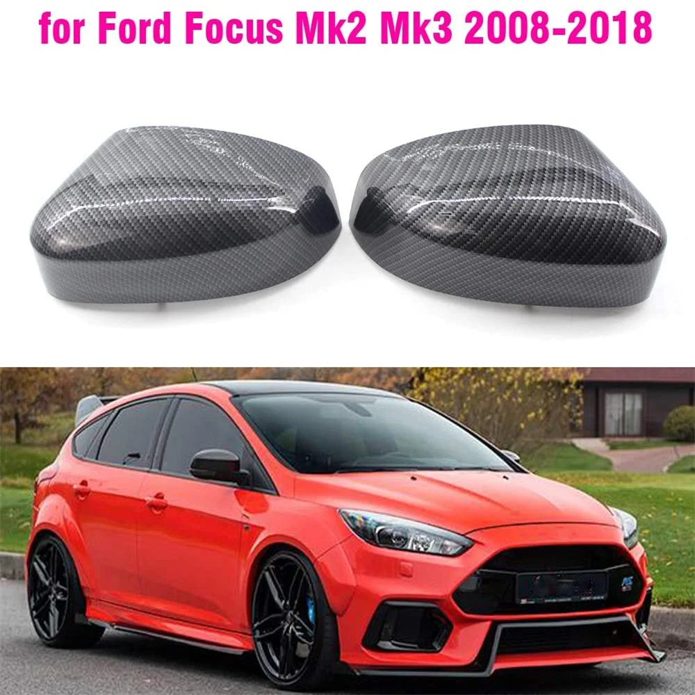 

Carbon Fiber side Rearview Mirror Cover Trim For Ford Focus MK2 MK3 2008-2018