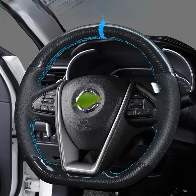 

DIY Suede Leather Steering Wheel Cover Modified Grip Cover For Nissan New LANNIA TERRA X-TRAIL Maxima Car Accessories