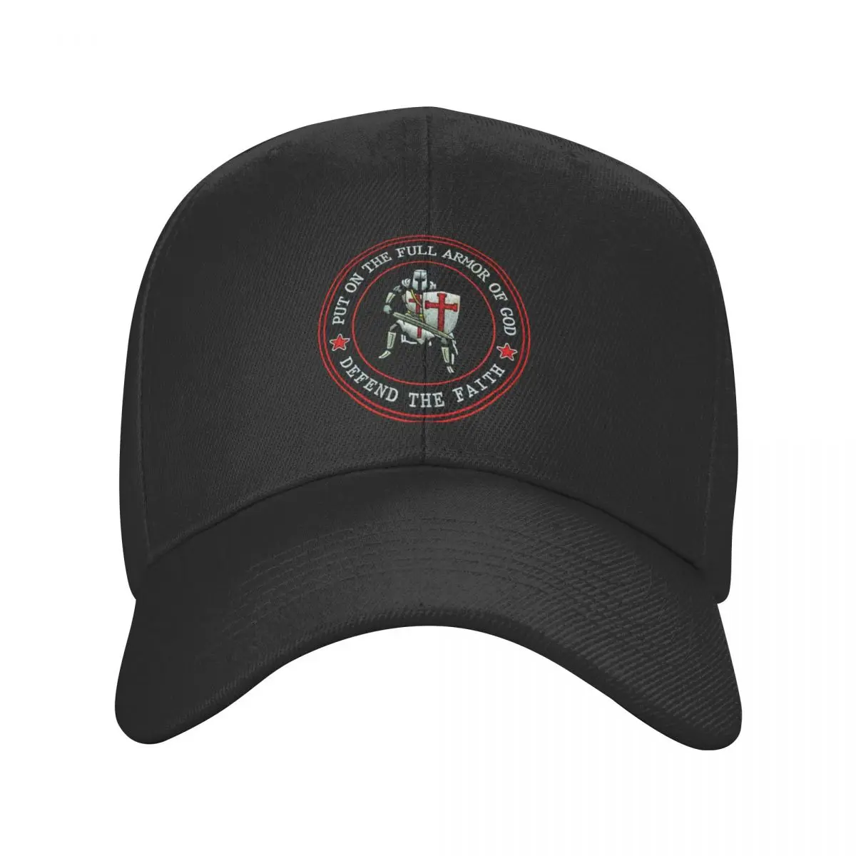 

Christian Knight Defend The Faith Baseball Cap Adult Knights Templar Crusader Adjustable Dad Hat Women Men Hip Hop Snapback Caps