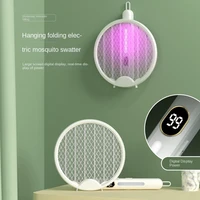 the new 2022 fold rotation digital display electric mosquito swatter mosquito lamp in one electric usb mosquito
