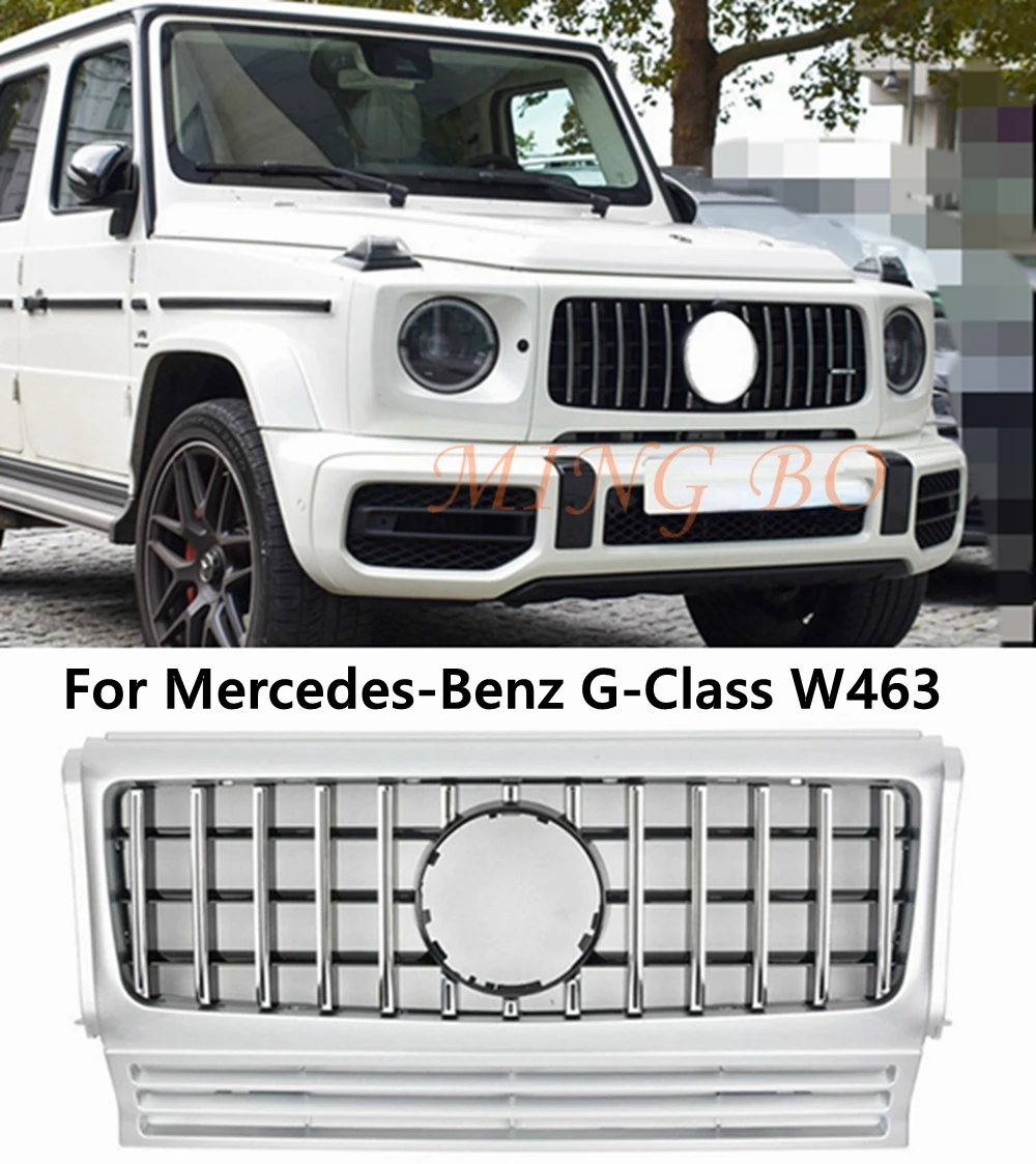 

For Mercedes Benz G Class Klass W463 Front Grille GT Style Face Engine Air Inlet Radiator Grill Bumper 1990-2019