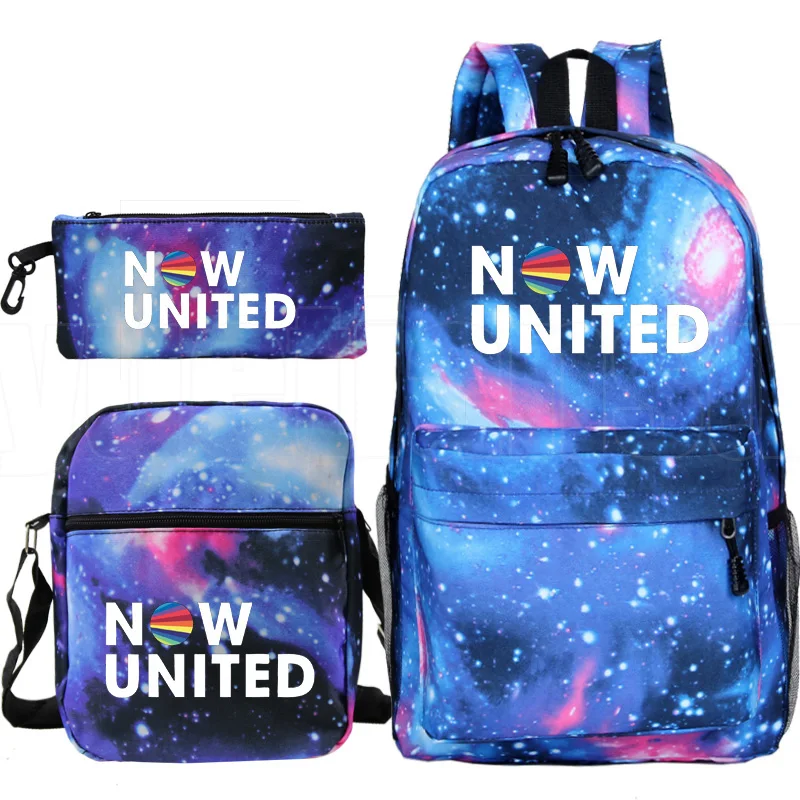 

Mochila Now United Backpack Men Daily Pack Hip Hop UN Team Plecak Kpop Pencil Case Shoulder Bookbag Zipper Bag Pack Sac A Dos