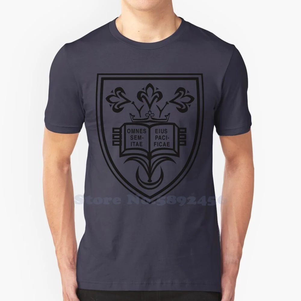 

Повседневная футболка с логотипом колледжа Св. Школьников, высококачественные Графические футболки из 100% хлопка