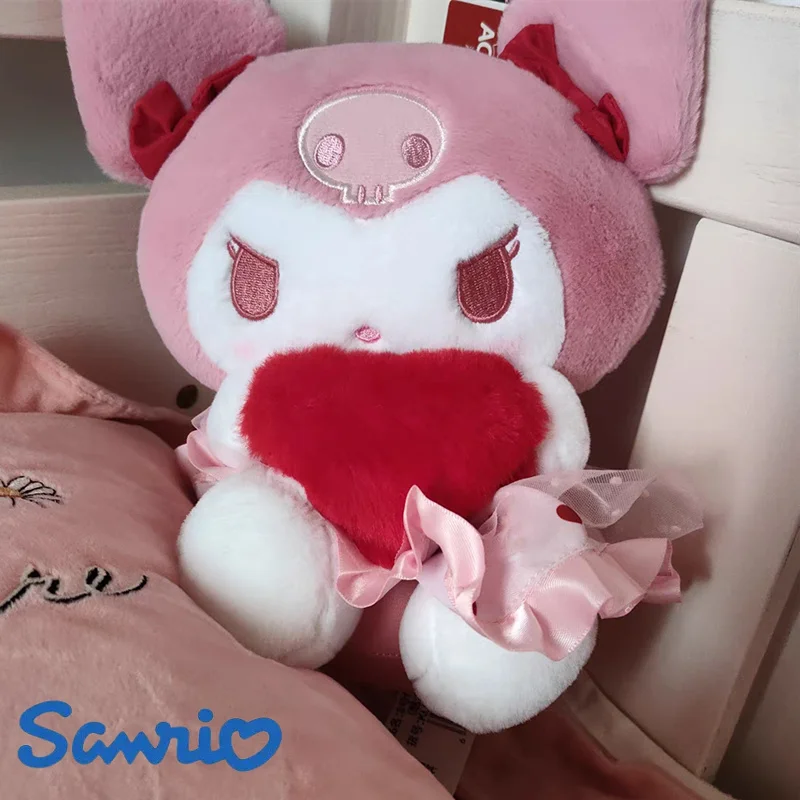 

Kawaii Anime Sanrioed Hello Kitty Kuromi Cinnamoroll Plush Dolls Room Ornaments Pillow Toy Girl Children Birthday Valentine Gift