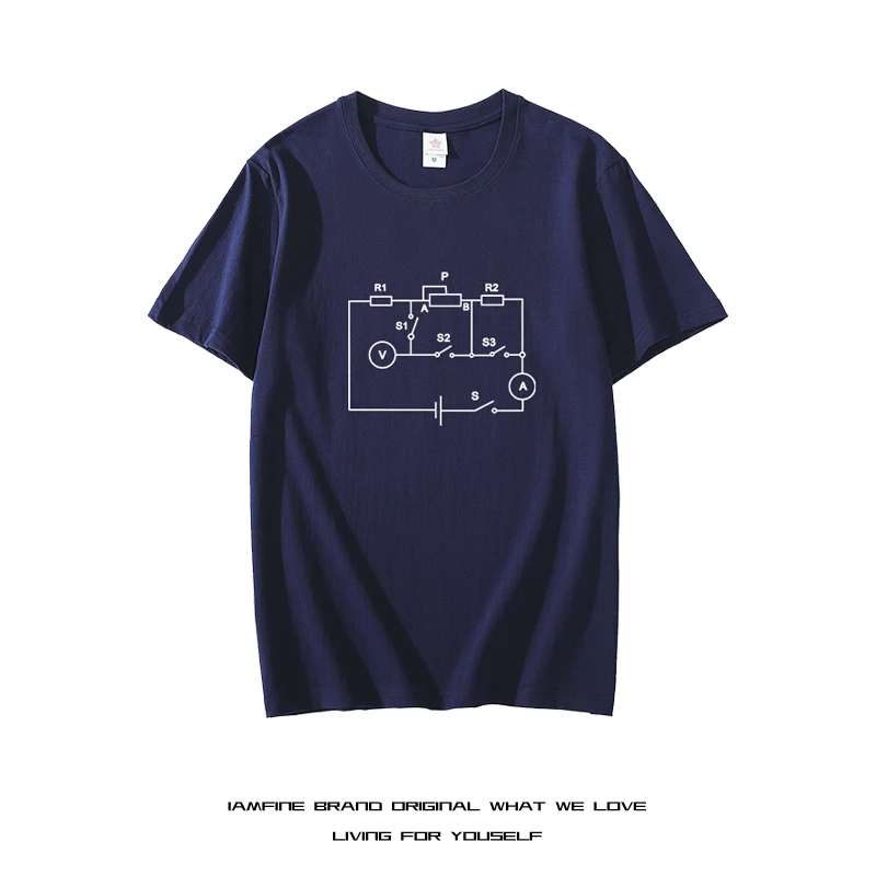 

Crcuit diagram Qualtity Oversized Heavy T-shirt for Men Short Sleeve 100% Cotton Tee Cotton Solid Color Trend hip hop Leisure