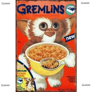 

Metal Can Sign Gremlins Grain Bar Home Vintage Metal Poster Tin Sign Cafe Art Poster Painting CM Hot Sale Wall Decor