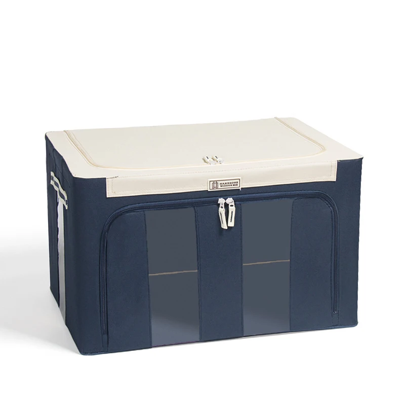 

Oxford Cloth Steel Frame Storage Box Multifunction Easy Assemble Versatile Shelving for Clothes Bed Sheets Blanket Pillow Shoe