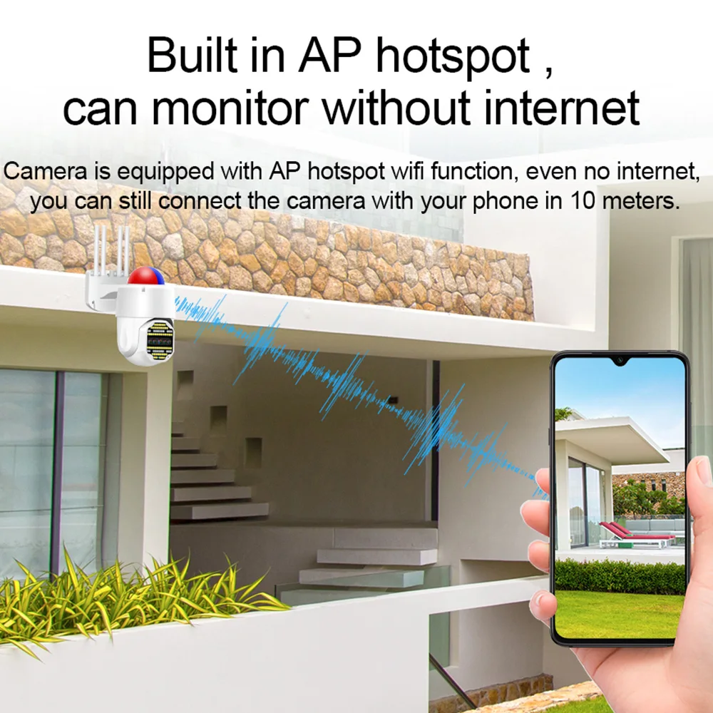 5-мегапиксельная PTZ-камера с зумом 50X Wi-Fi IP-камера уличная камера наблюдения Ии и