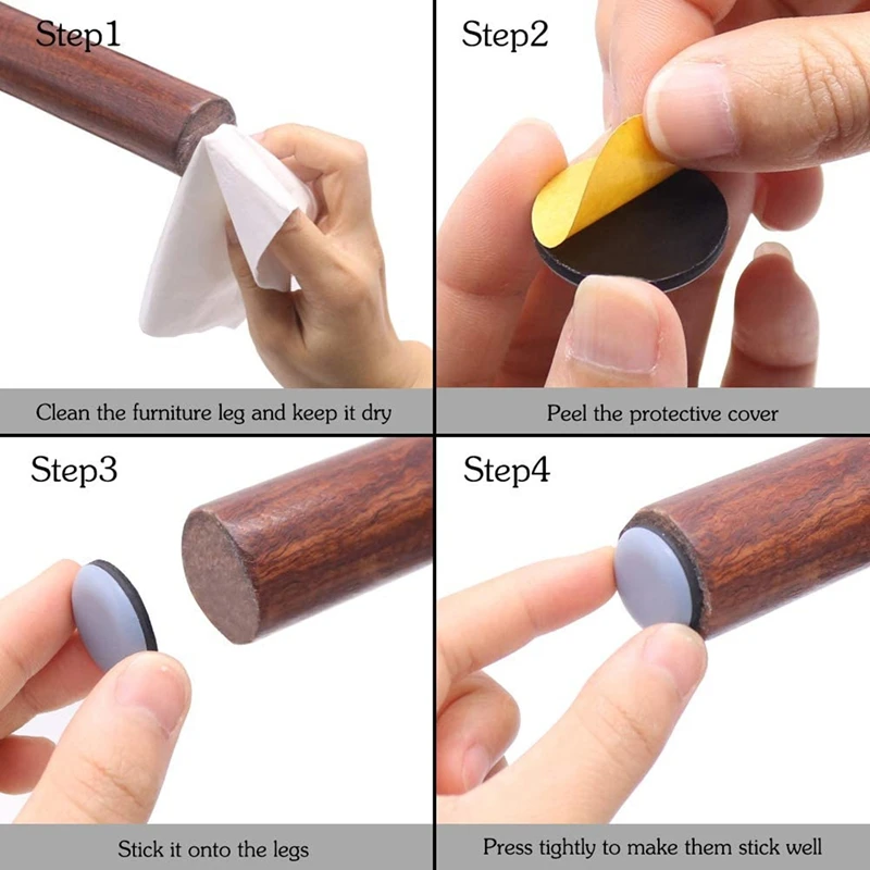 72 шт. самоклеящиеся Слайдеры для мебели 25 мм