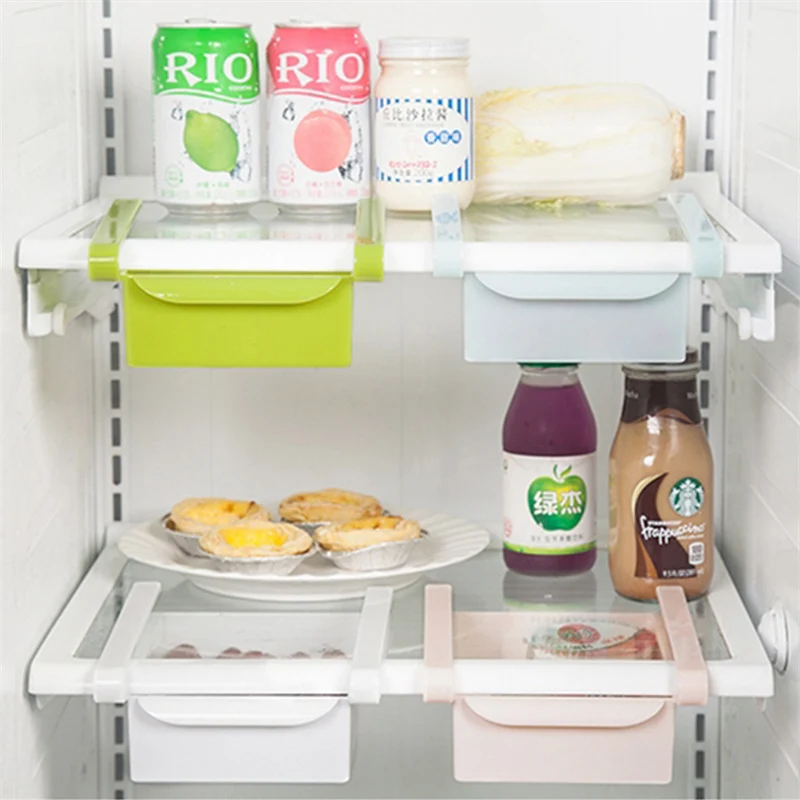 

Refrigerator Telescopic Storage Basket Fruit Food Trays Kitchen Organizer Fridge Organizer Kitchen Items Kitchen Accessories Box