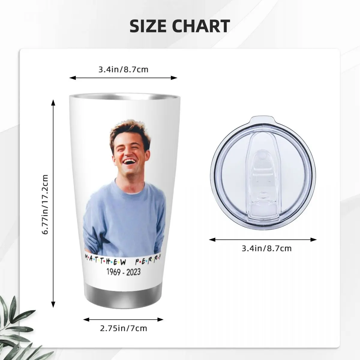 Изолированный стакан для друзей Чандлер кружки 1969-2023 из нержавеющей стали с