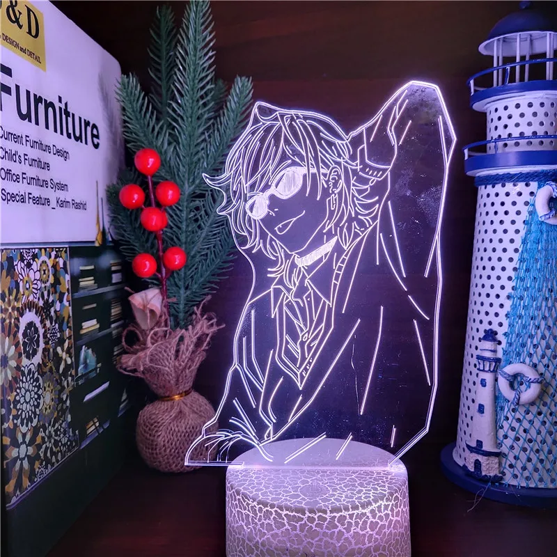 

BL Anime Yarichin Bitch Club Yuri Ayato 3D Lamp Manga Night Light Kids Table Desk LED Lighting Model Gift Lampara Doll Lamp