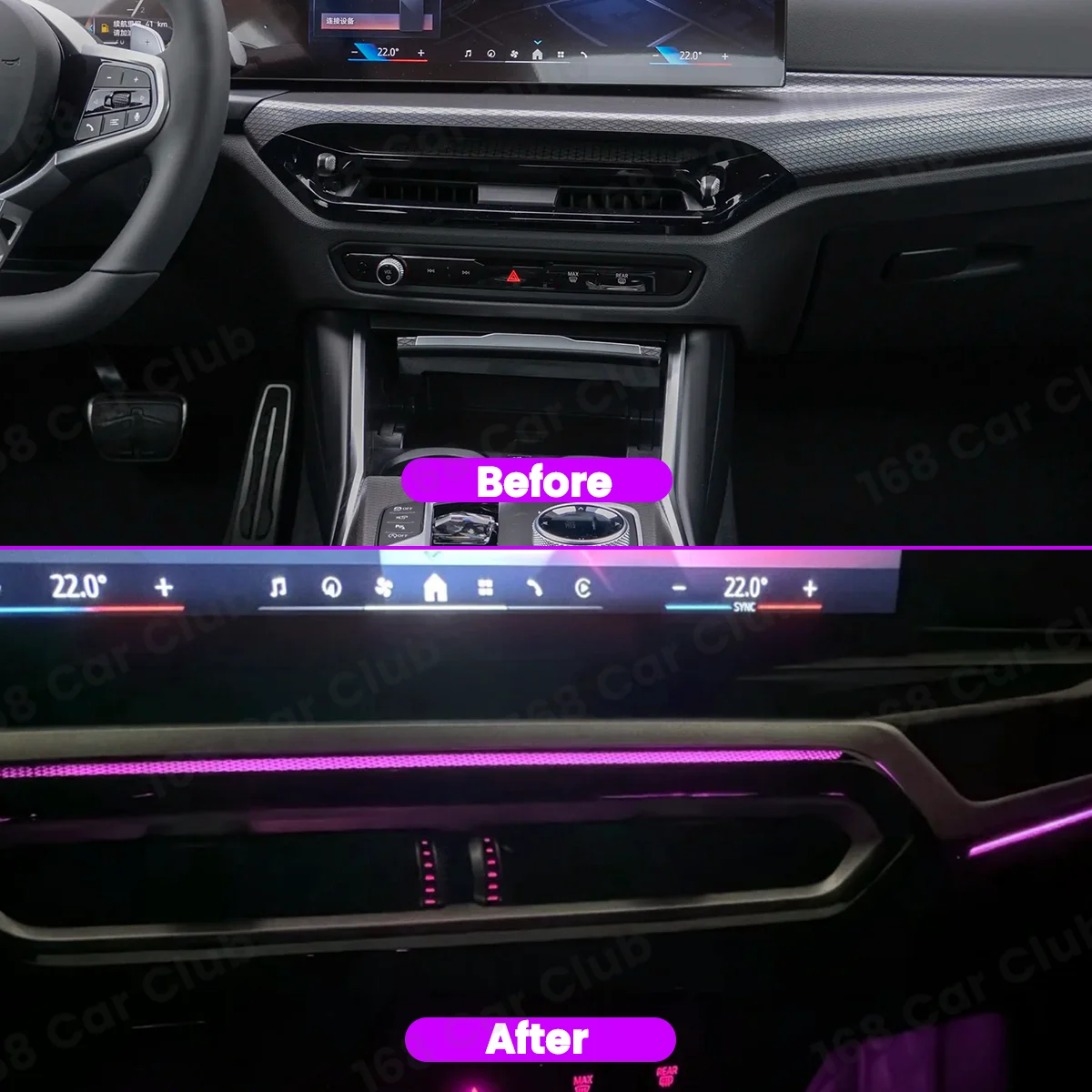 Светодиодный 11 цветов окружающего освещения для BMW 2023 + Car G20 G22 G80 G82 i3 i4 M3 M4