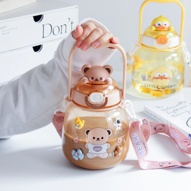 Милая бутылка для воды девочек детская кавайная пластиковая школьная сока