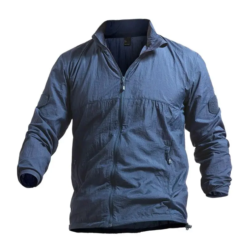 

Тактическая легкая водонепроницаемая куртка Мужская дышащая тонкая Толстовка дождевик Военная портативная ветровка армейские Летние кож...