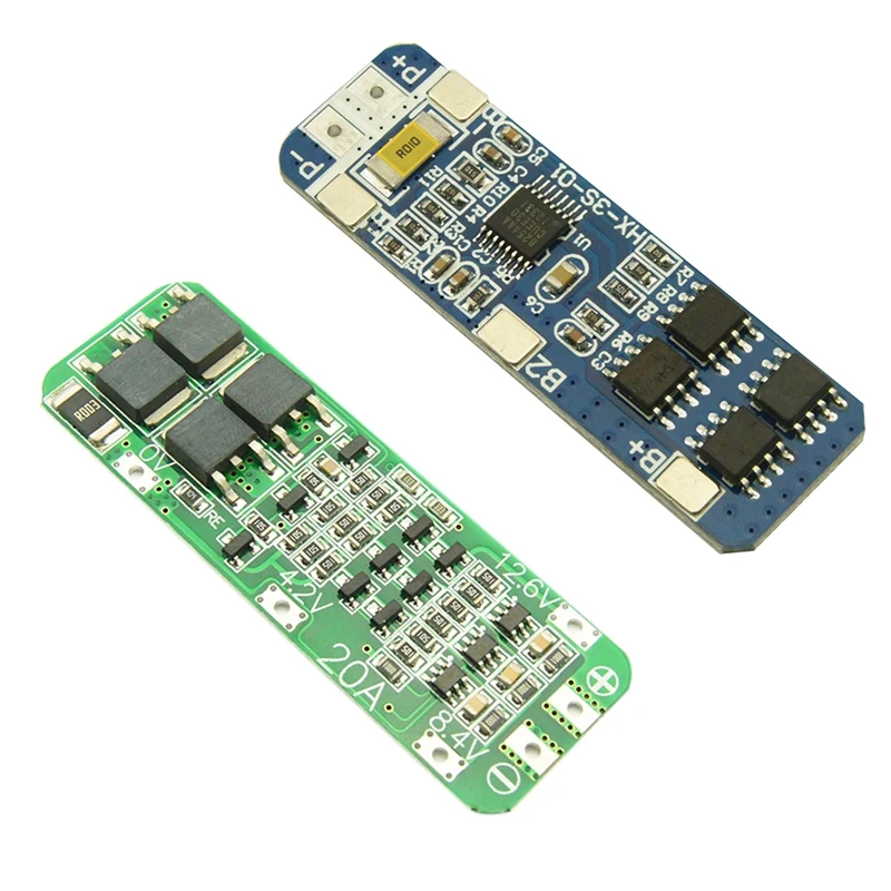 

1Pcs 20A Li-Ion Lithium Battery 18650 Charger Pcb Bms Protection Board 12.6V Cell 59X20X3.4Mm Module & 1Pcs 3S 10A 12V Lithium B