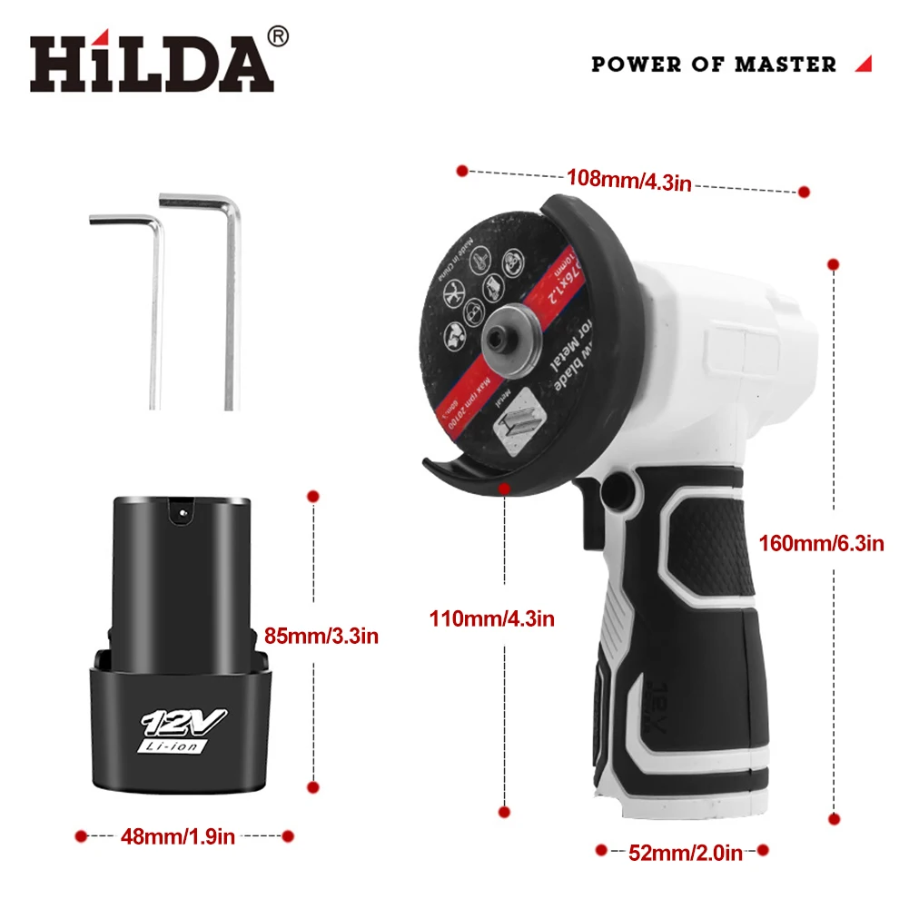 Электрическая ручная мини-шлифовальная машина 2000 мАч 12 В