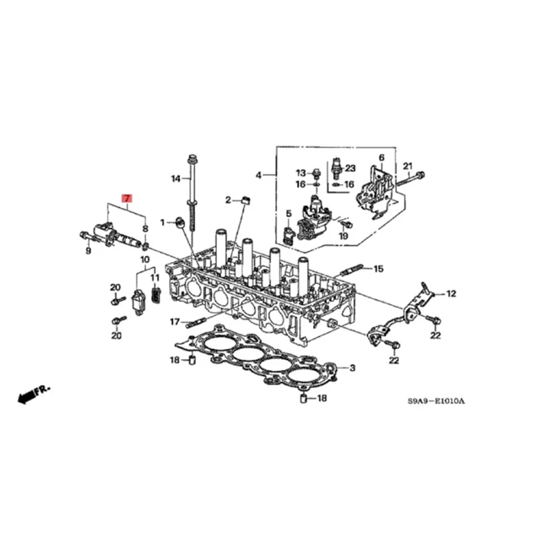 5 шт. Соленоидный клапан синхронизации 15830-RBB-003 VTC для Honda Accor Civic Odyssey Acura CR-V 2003-2015