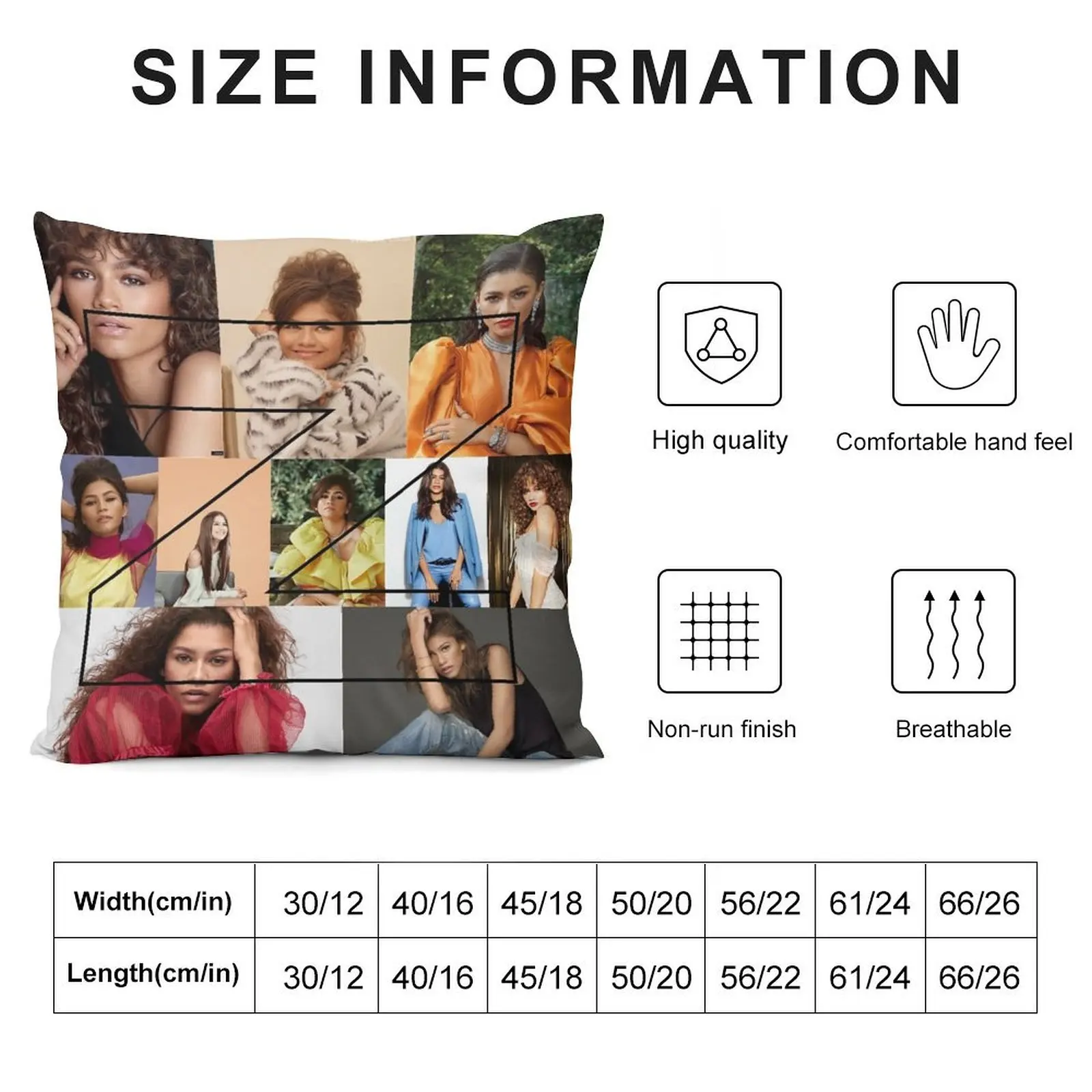 Декоративная подушка с коллажем Zendaya роскошные аксессуары для дома