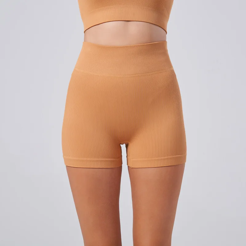Women Ribbed Shorts High Waist Gym Workout Fitness Yoga Shorts Women Short Hip Push Up Gym Sports Cycling Shorts Women Leggings