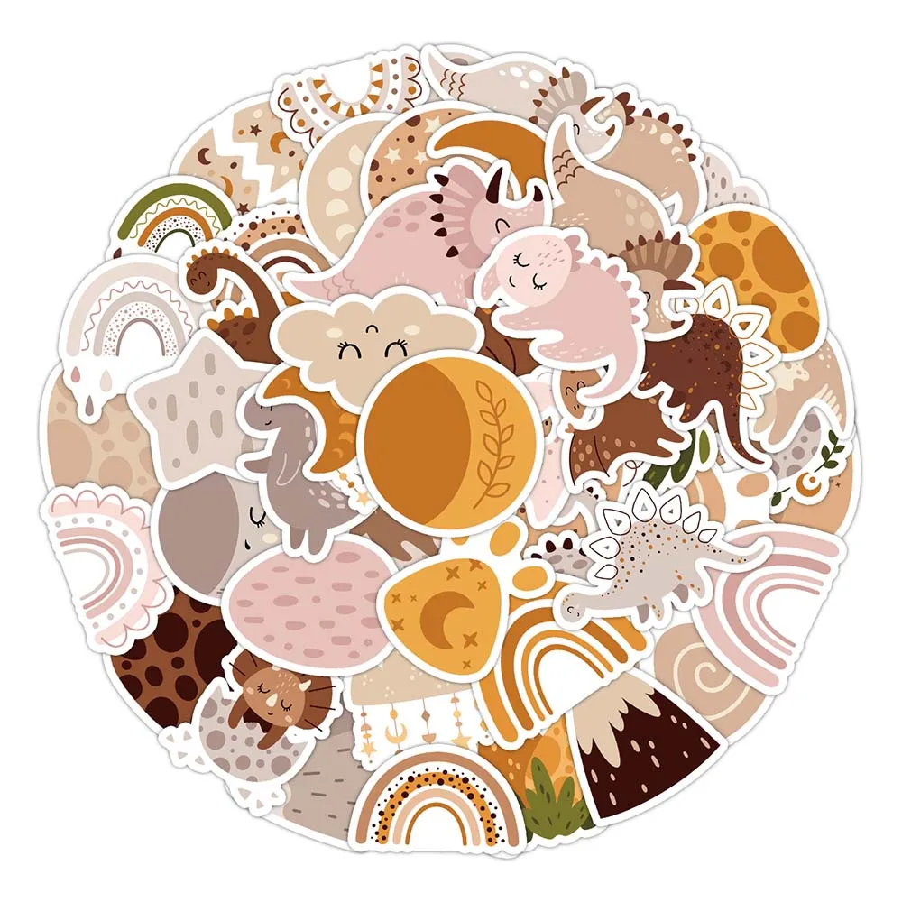 

10/50 Pcs Boho Cute Dinosaur Graffiti DIY Waterproof Stickers Pencil Case Laptop Scrapbooking Stationery Guitar Decal Decoration