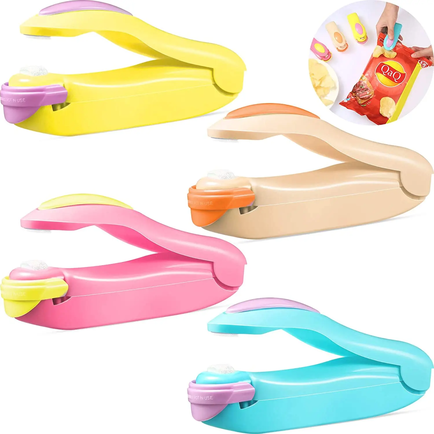 

2pcs Mini Sealing Machine, Food Bag Sealing Machine, Suitable for Sealing Unfinished Snack Bags, Very Good Kitchen Accessories