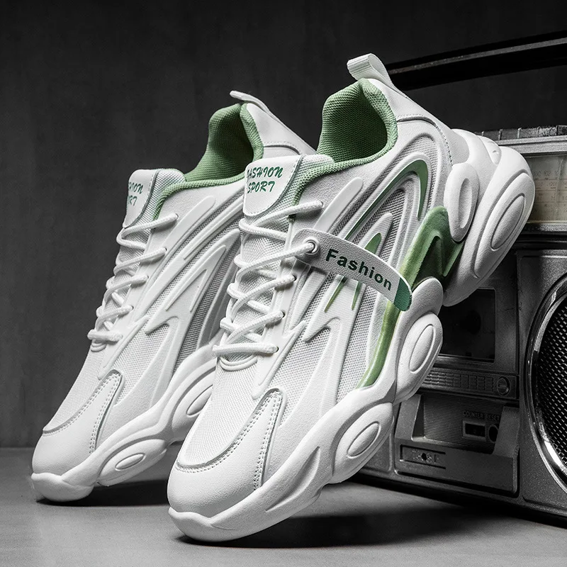 New Men's Sneakers Outdoor Fashion Trend Mesh Breathable Sports Shoes Anti Skid Comfortable Wear-resistant Casual Running Shoes