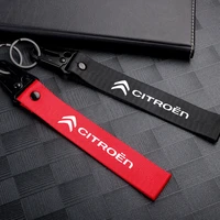 car badge ribbon lanyard key chain keyrings key accessories for citroen c4 c3 c5 picasso c1 c2 ds elysee ds3 ds4 ds6 threshold