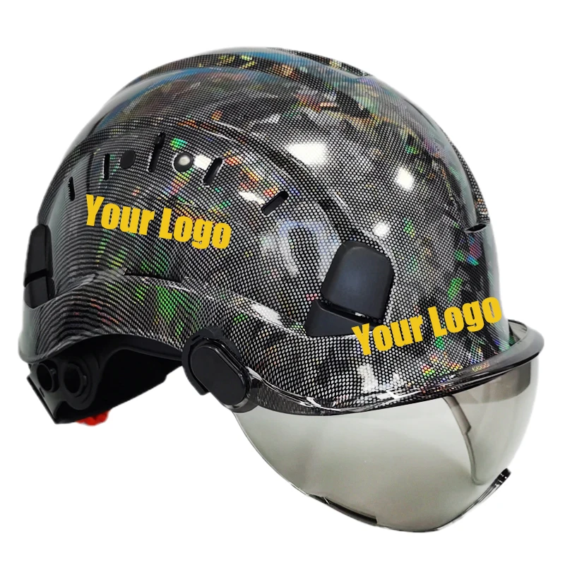 

CR06X Logo Customize Safety Helmet With Visor Goggles Construction Hard Hat High Quality ABS Protective Work Industrial
