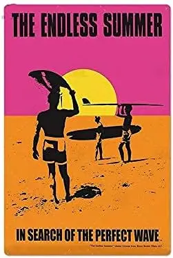 Бесконечная летняя металлическая жестяная вывеска винтажный декор для серфинга