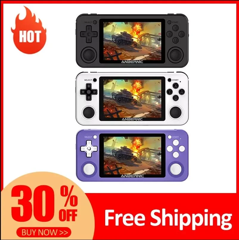 

ANBERNIC Portable Retro Game Console Open Source System Vibration Handheld 3.5 inch IPS 2500 Video Games Player Boy Gift
