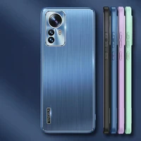 for xiaomi 12 pro case aluminum brushed metal case for xiaomi mi 11 lite mi 11 pro ultra thin cover with camera lens protection