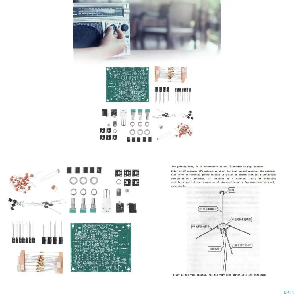 Фото R91A Радиоприемник DIY 118 136 МГц Высокая чувствительность с полосовым проходным фильтром для авиационной связи в течение км №1