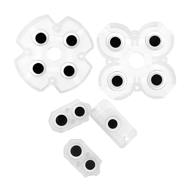 Pièces Rechange Manette Coussinets Caoutchouc Conducteur Pour Manette PS5 - Silicone Sensible - Réactivité Rapide - Kit 5 Pièces De Rechange Coussinets Caoutchouc Capacitif