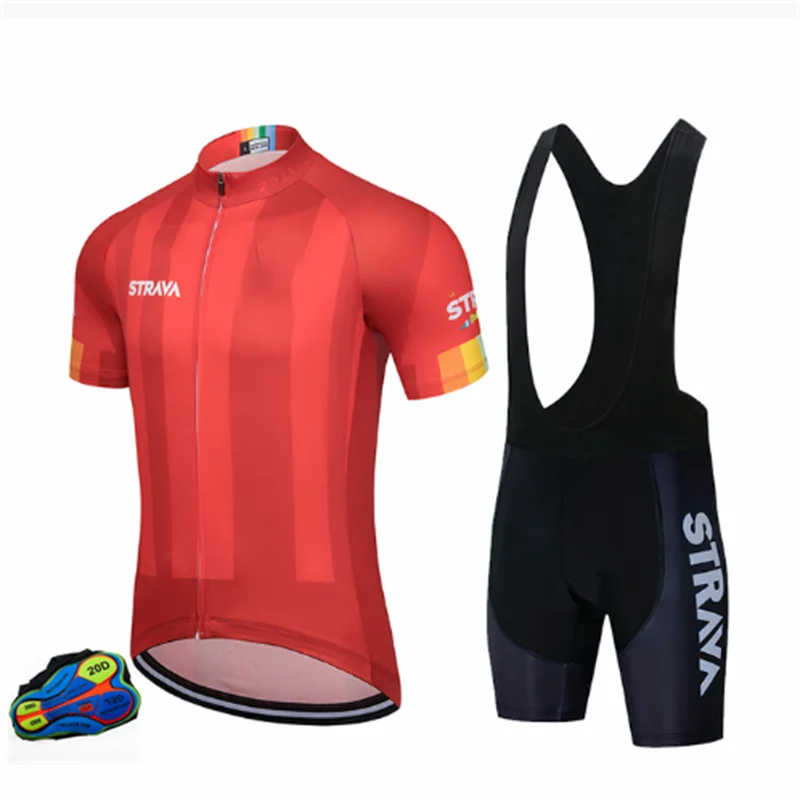 

STRAVA 2021 New Men's Customized Cycling Jerseys,Breathable Bicycle Clothing Mountain Bike Short Sleeve Sportswear Ciclismo Set