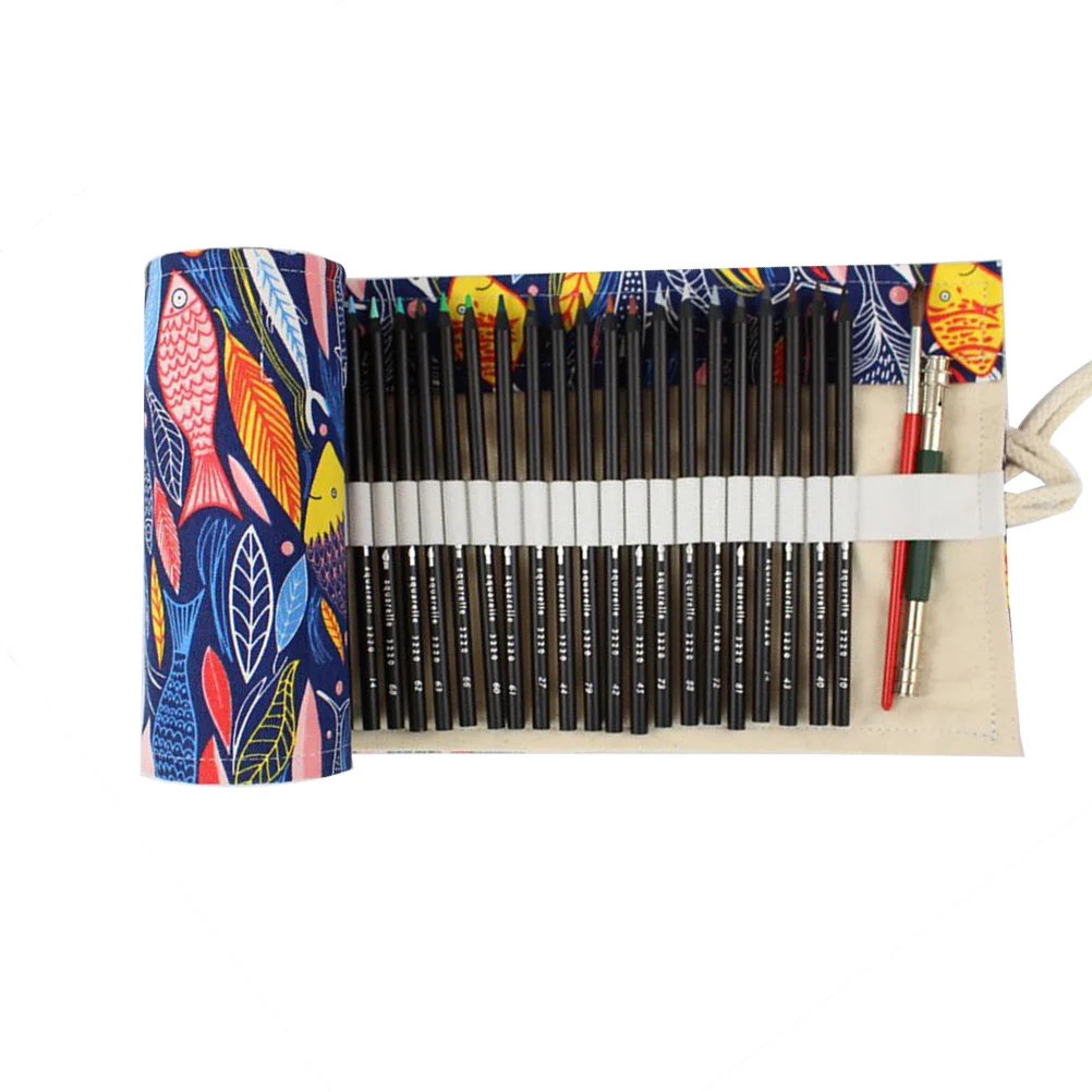 

Rolling Holder Storage Organizer High Capacity Portable Pouch Cartoon Fish Bag