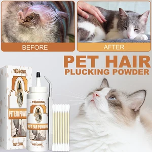 New Pet Ear Cleaner Pet Ear Excess Hair Removing Powder Healthy Care Anti-mite Anti-ticks Cleaning S